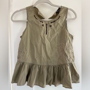 Madewell Eyelet Tank Blouse Size XXS